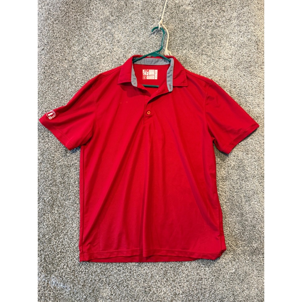 Oobe Polo Shirt Mens L Red Chick-fil-A Team Style Recycled Performance Workwear